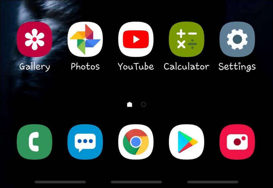 Samsung Galaxy S9 Full Screen no navigation bar Android 9