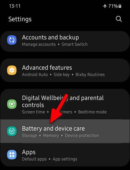 Battery and device care One UI 3.1 Galaxy S21