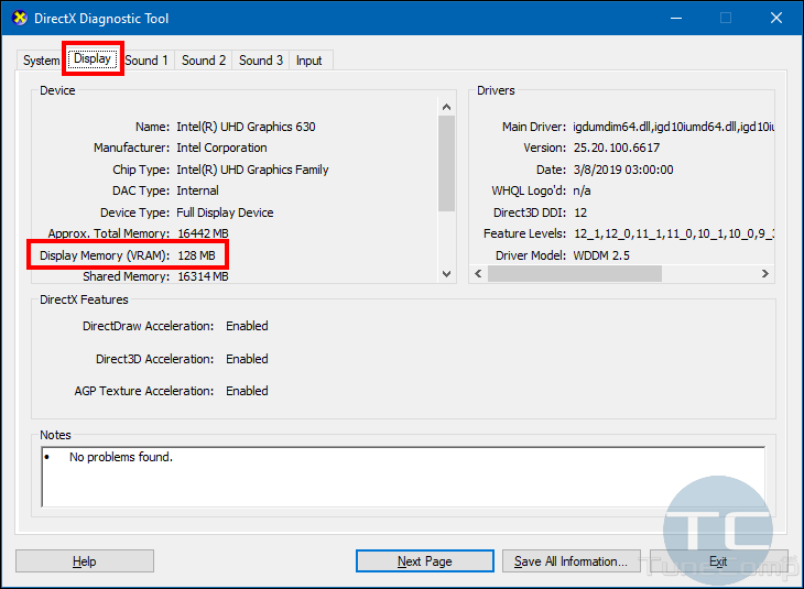 How to check graphics card memory on sale on windows 10