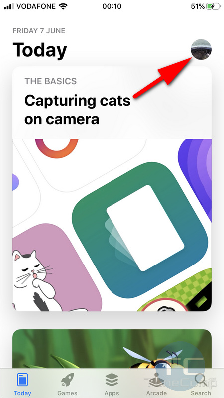 tap on your photo in App Store iOS 13