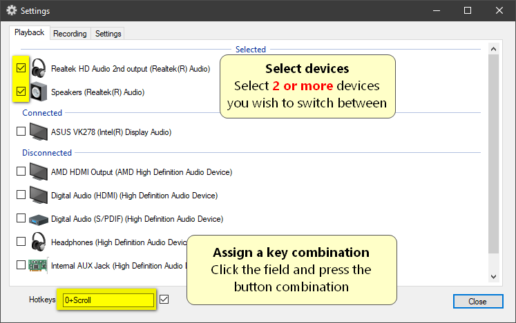 Sound Switch Windows 10