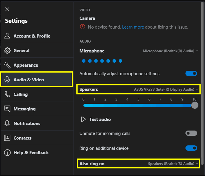 configure Skype to ring on multiple devices