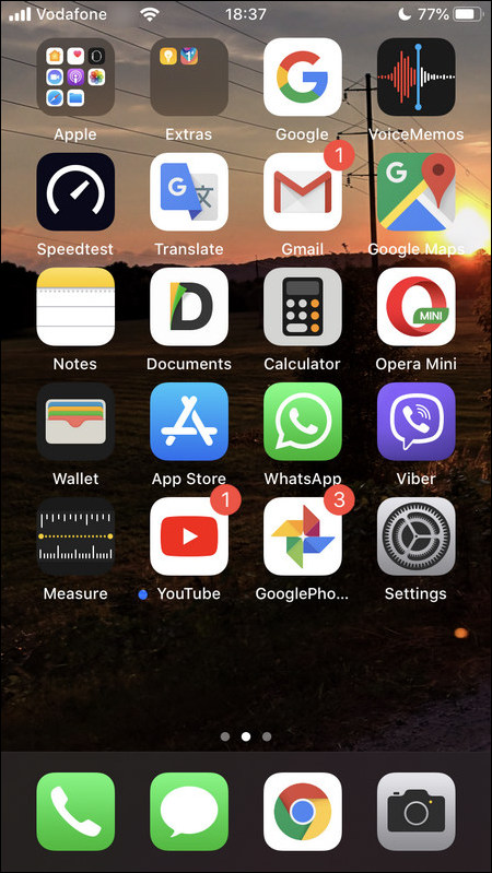 iPhone normal display