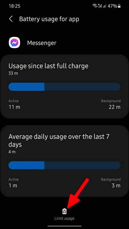 app limit usage One UI 3.1