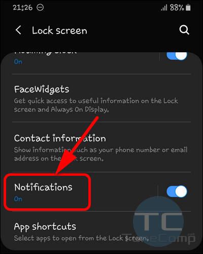 Lock Screen Notifications Settings Galaxy S10 Android 9