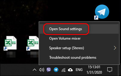 Open Sound Settings Windows 10 version 1909