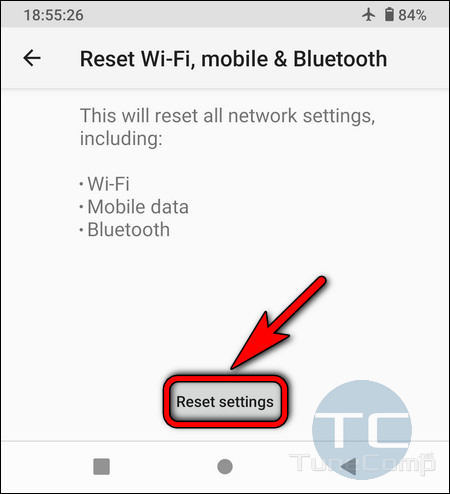 Reset Network Settings Wi-Fi, Mobile Data and Bluetooth Android 10