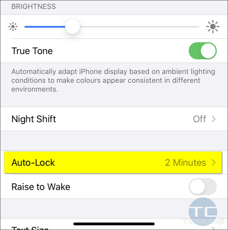 Auto-Lock 2 Minutes iPhone 11 iOS 13