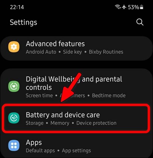 Battery and device care One UI 3.1