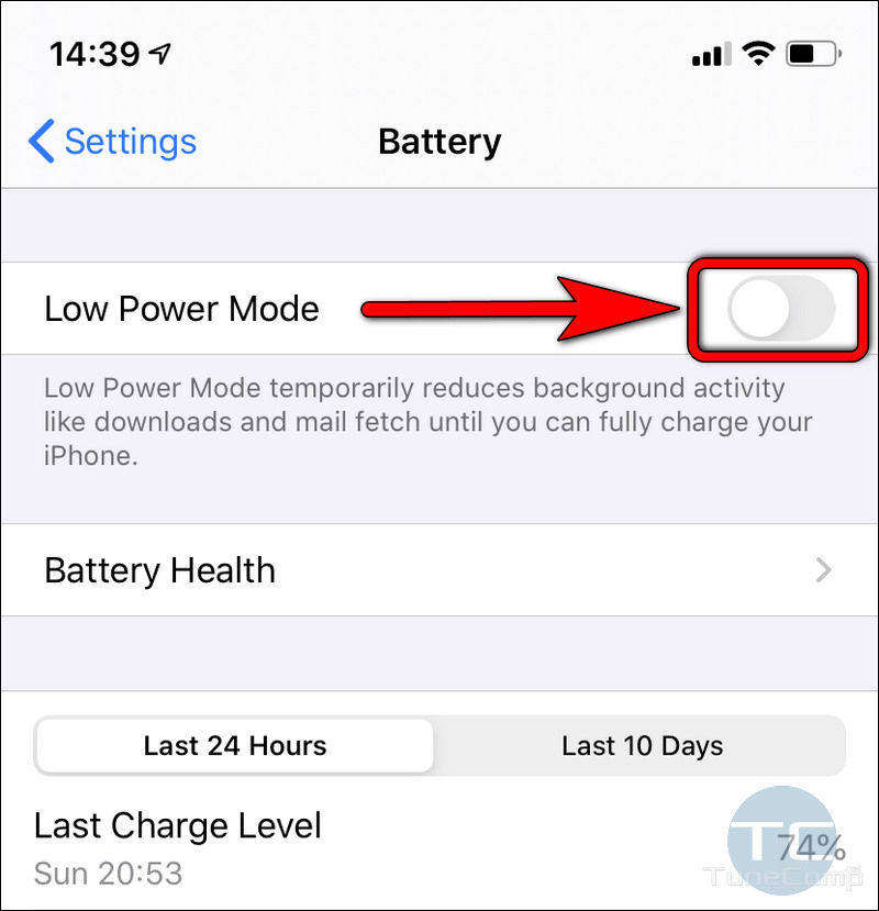 disable Low Power Mode iPhone 11 iOS 13