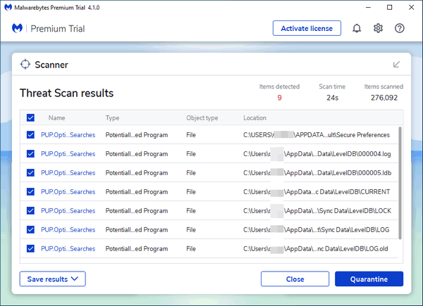 MalwareBytes - the tool to clean your PC from malware