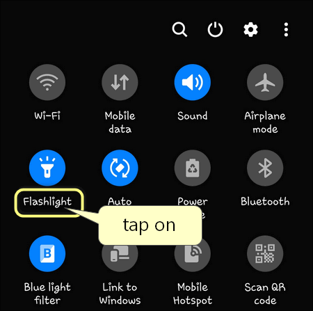 flashlight settings Galaxy S20 OneUI