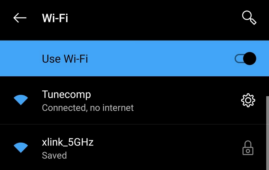 wifi saved but not connected