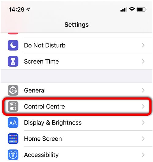 Control Center iOS 14