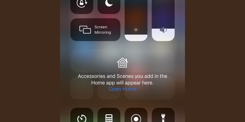 hide Home Controls from iPhone Control Center