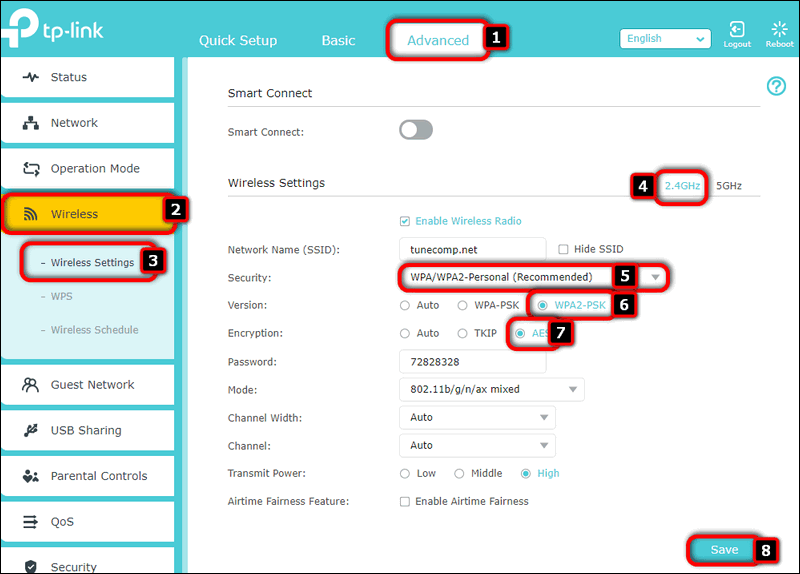 TP-Link WPA2+AES