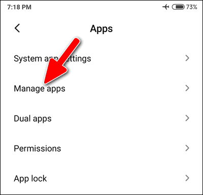 MIUI 11 Manage Apps